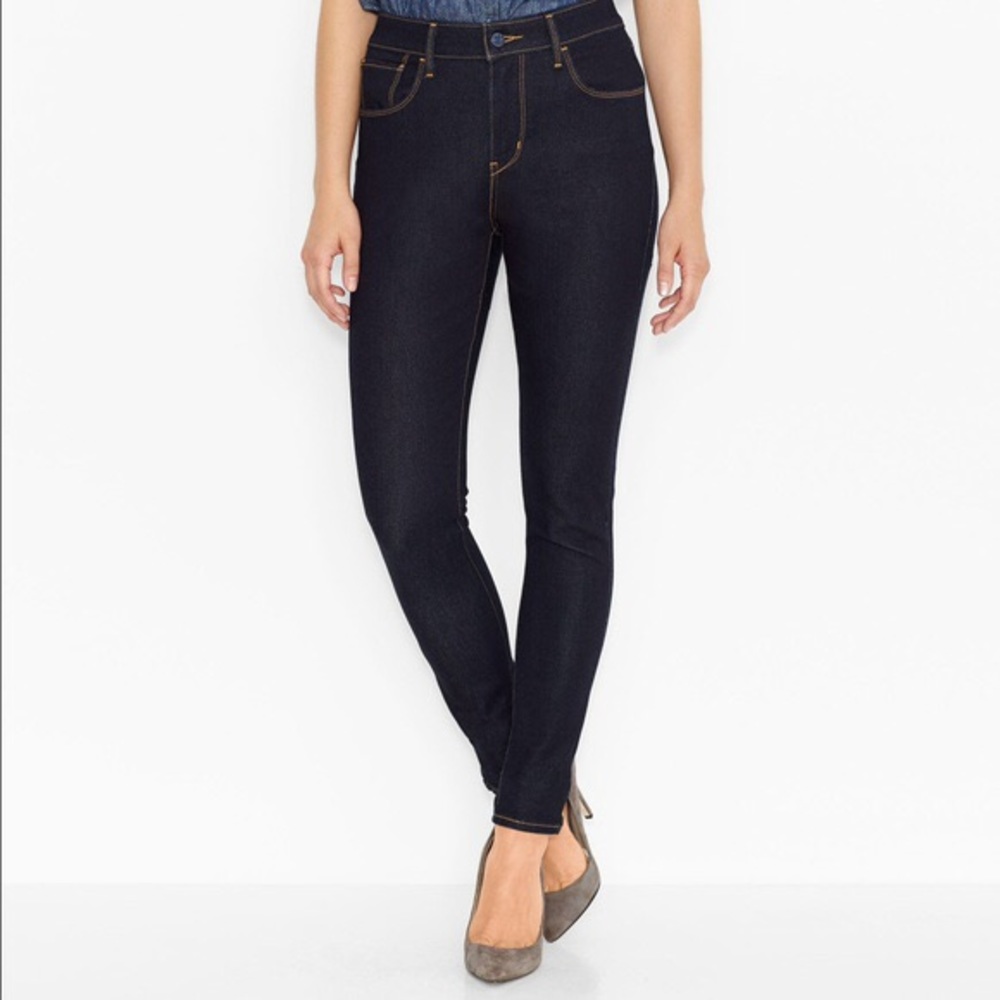 Levi's high rise denim curve skinny jeans